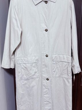 Eddie Bauer Long Rain Coat with Belt